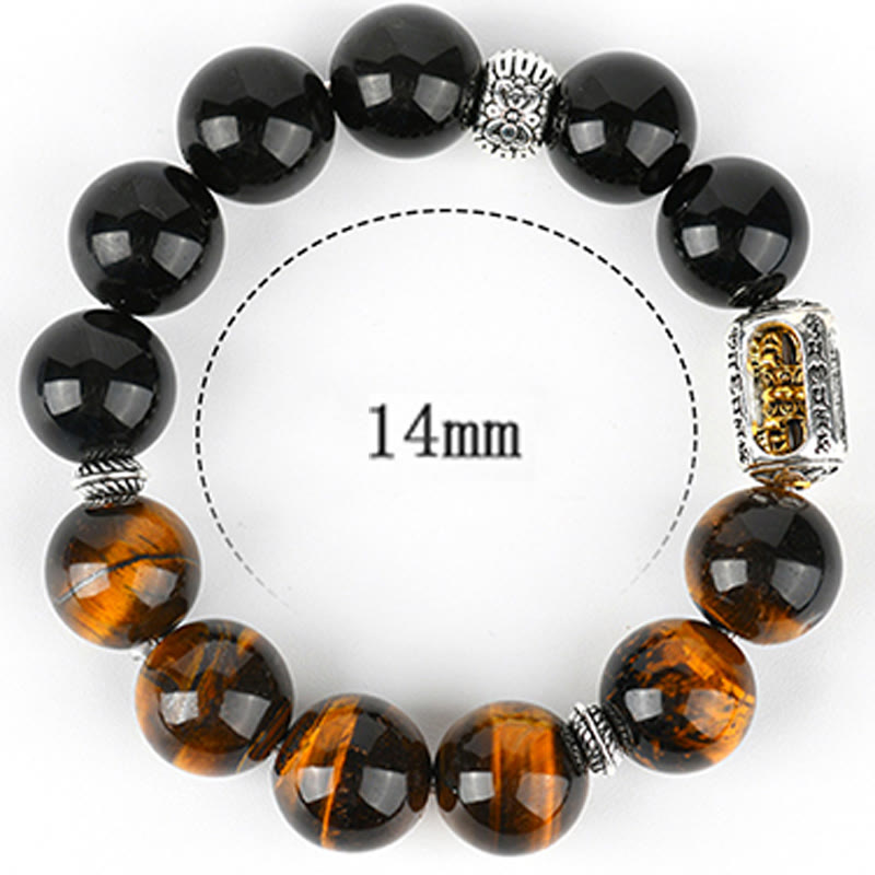 Obsidian and Tiger's Eye Vajra Bracelet — product view 6