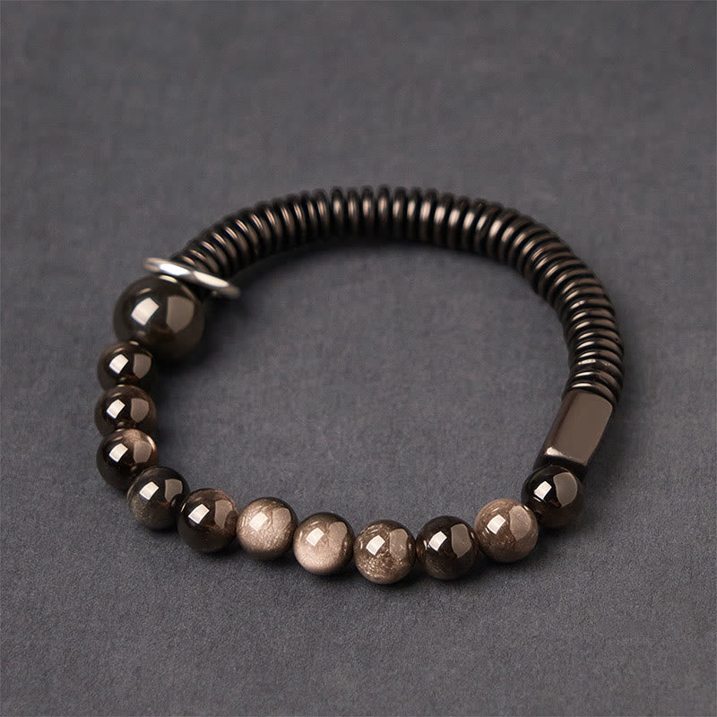 Obsidian Coconut Shell and Ebony Bracelet — product view 1