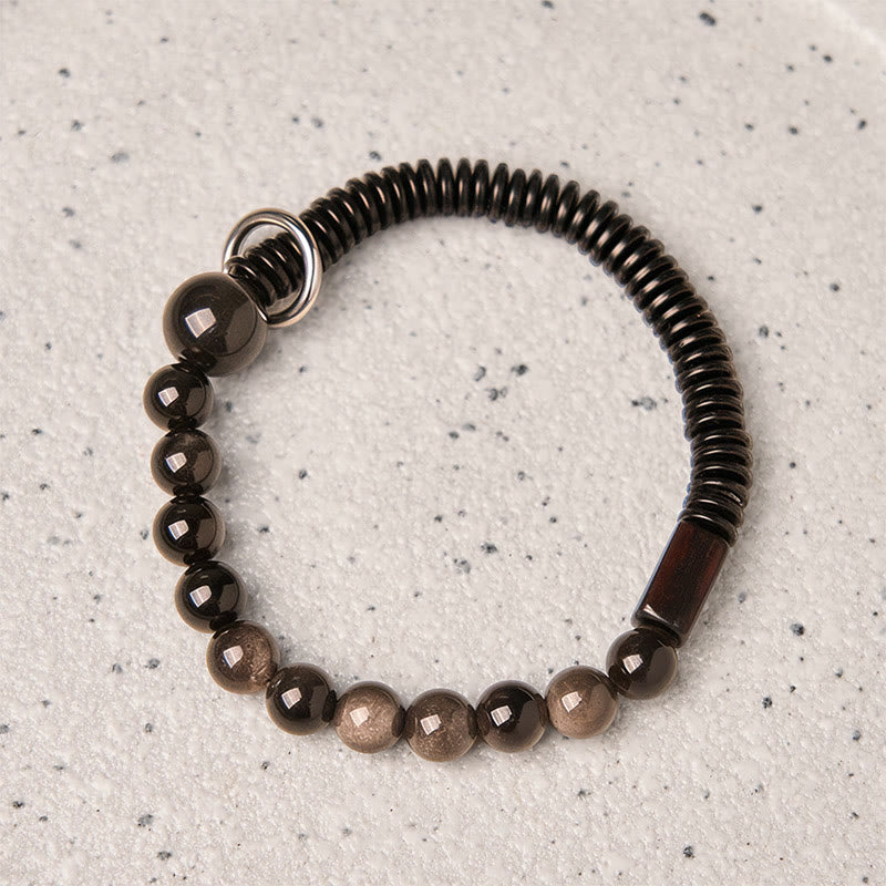 Obsidian Coconut Shell and Ebony Bracelet — product view 2