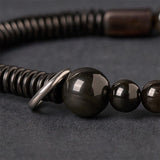 Obsidian Coconut Shell and Ebony Bracelet — product view 3