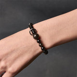 Obsidian Coconut Shell and Ebony Bracelet — product view 5