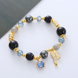 Obsidian Hematite and Blue Sandstone Bracelet — product view 5