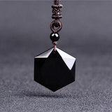 Collar con hexagrama de obsidiana