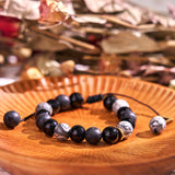 Obsidian Lava and White Stone Cord Bracelet — product view 1