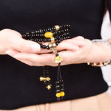 Obsidian Lotus 108-Bead Mala — product view 3