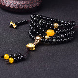 Obsidian Lotus 108-Bead Mala — product view 4