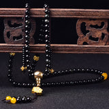 Obsidian Lotus 108-Bead Mala — product view 5