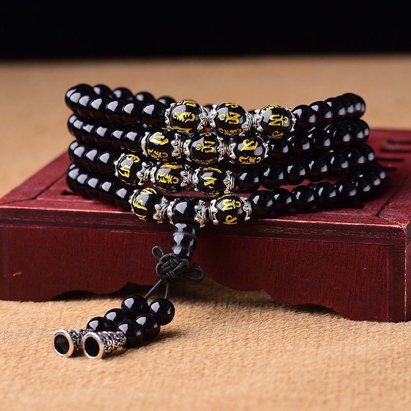 Obsidian Mantra 108-Bead Mala — product view 1
