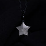 Obsidian Star and Crescent Necklace — detail view 4