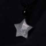 Obsidian Star and Crescent Necklace — detail view 5