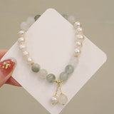 Pearl and Jade Bead Bracelet — product view 1