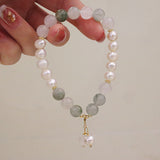 Pearl and Jade Bead Bracelet — product view 4