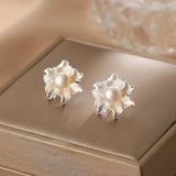 Pearl Blossom Stud Earrings — product view 3