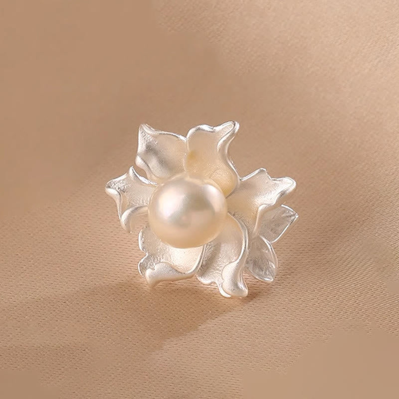 Pearl Blossom Stud Earrings — product view 4