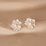 Pearl Blossom Stud Earrings — product view 5