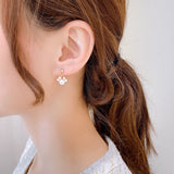 Pearl Cat Paw Stud Earrings — detail view 4