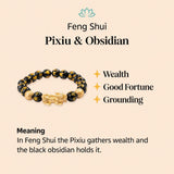 Pulsera de obsidiana con Pixiu