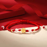 Silver Blossom and Chalcedony Cord Bracelet — product view