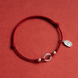 Silver Charm Cord Bracelet — detail view 2