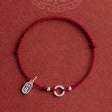 Silver Charm Cord Bracelet — detail view 3
