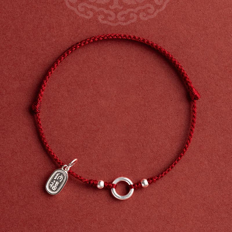 Silver Charm Cord Bracelet — detail view 3