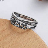Silver Coin Motif Open Band — product view 2