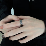 Silver Coin Motif Open Band — product view 4