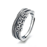 Silver Coin Motif Open Band — product view 5