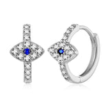 Silver Eye Huggie Hoop Earrings — product view 1