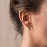 Silver Eye Huggie Hoop Earrings — product view 4
