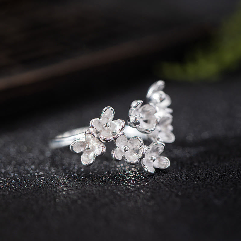 Silver Osmanthus Blossom Ring — product view 4