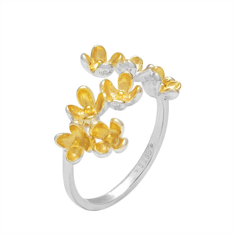 Silver Osmanthus Blossom Ring — product view 5