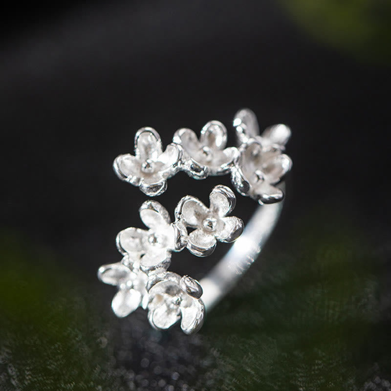 Silver Osmanthus Blossom Ring — product view 6