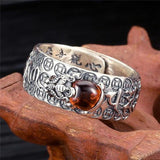 Anillo abierto Pixiu plateado
