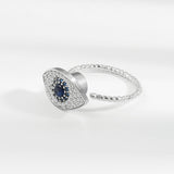 Silver Rotating Eye Ring — product view 2