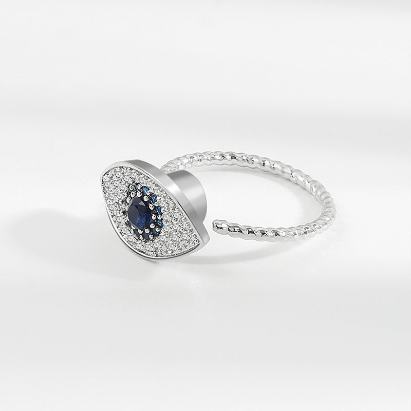 Silver Rotating Eye Ring — product view 2