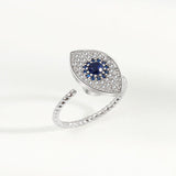Silver Rotating Eye Ring — product view 3