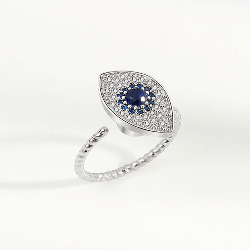 Silver Rotating Eye Ring — product view 3