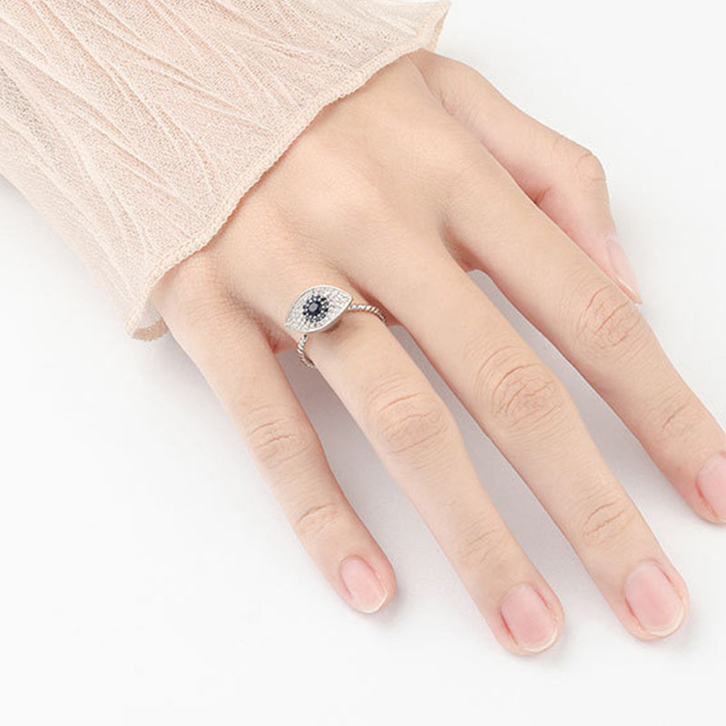 Silver Rotating Eye Ring — product view 5