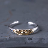 Slim Lotus Sterling Silver Ring — product view