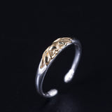 Slim Lotus Sterling Silver Ring — detail view 2
