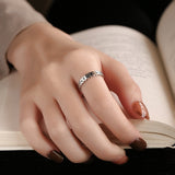 Slim Silver Mantra Band — product view 3