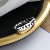 Slim Silver Mantra Band — product view 6