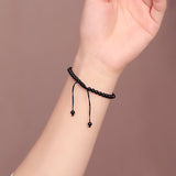 Small Obsidian Bead Cord Bracelet — detail view 6