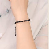 Small Obsidian Bead Cord Bracelet — detail view 7
