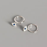 Sterling Silver Eye Charm Hoops — detail view 5