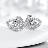 Sterling Silver Eye Stud Earrings — detail view 3