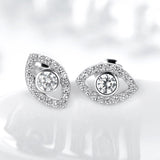 Sterling Silver Eye Stud Earrings — detail view 4