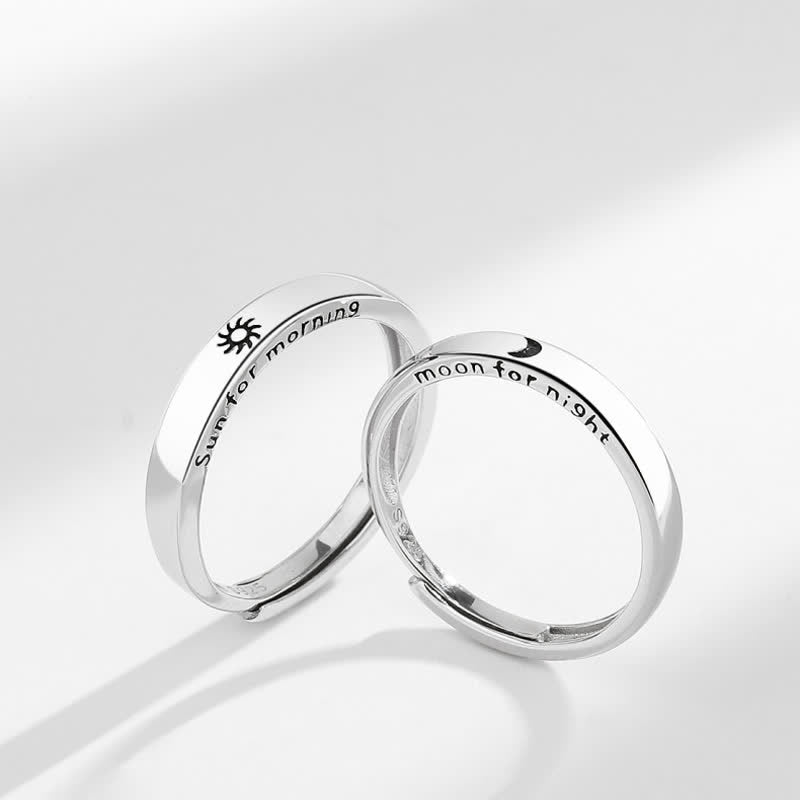 Sun and Moon Sterling Silver Ring — product view