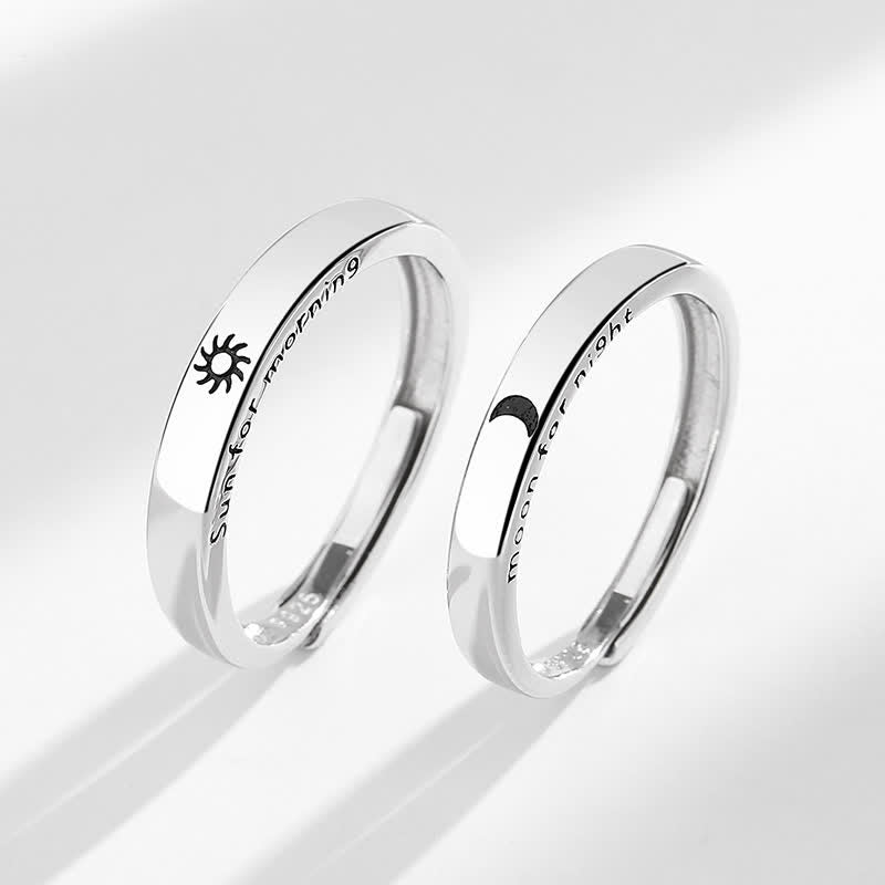 Sun and Moon Sterling Silver Ring — detail view 2
